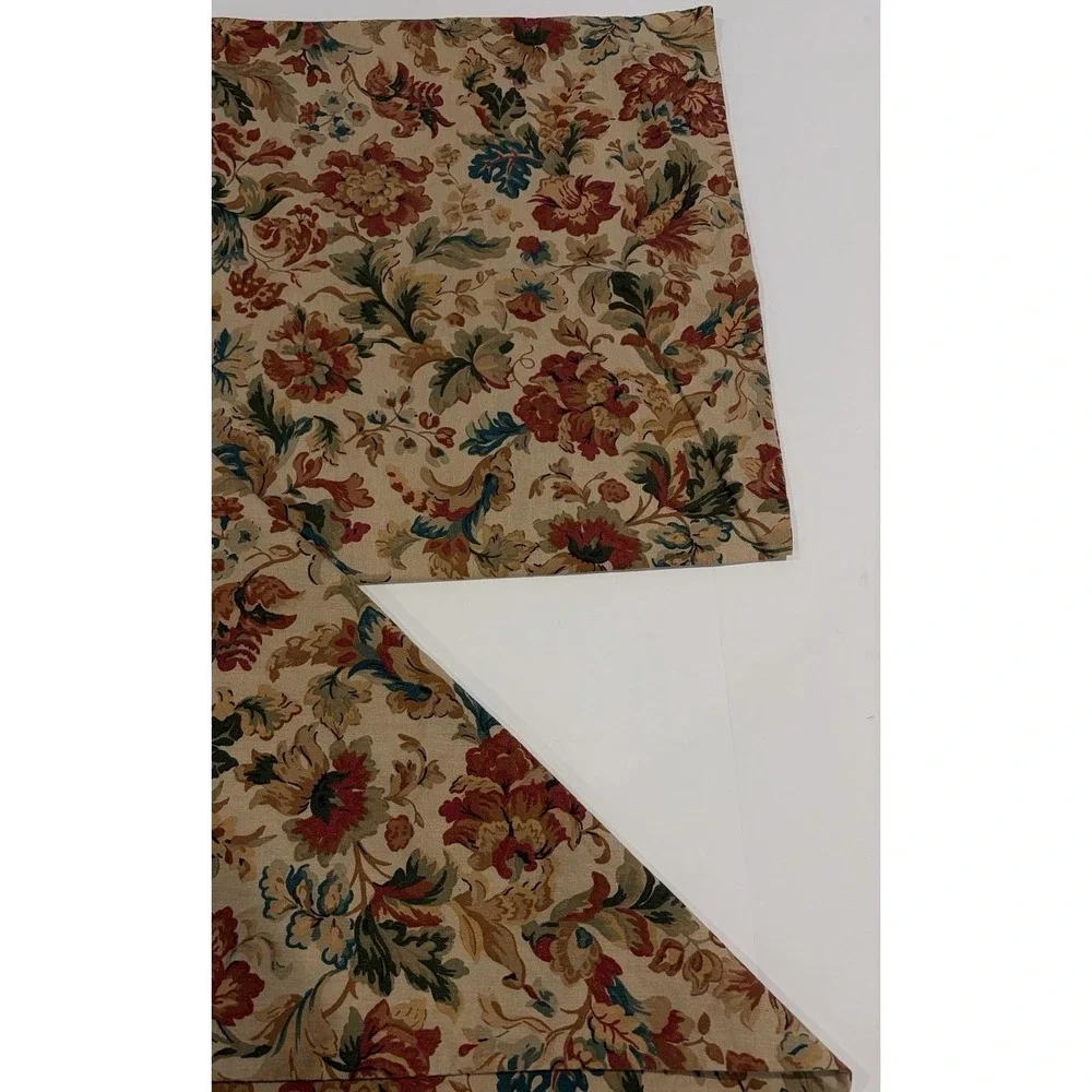 Ralph Lauren Highgate Woods Pillowcases Standard Pair Vintage Floral Tan Red USA